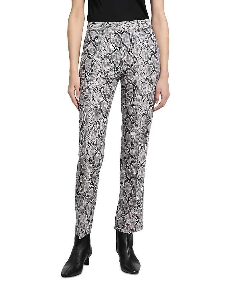Marcee Wool Stretch Python Print Pants by Theory