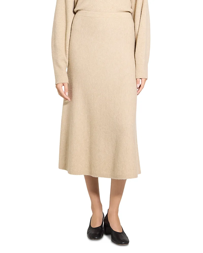 Flare Wool Blend Knit Skirt by Theory