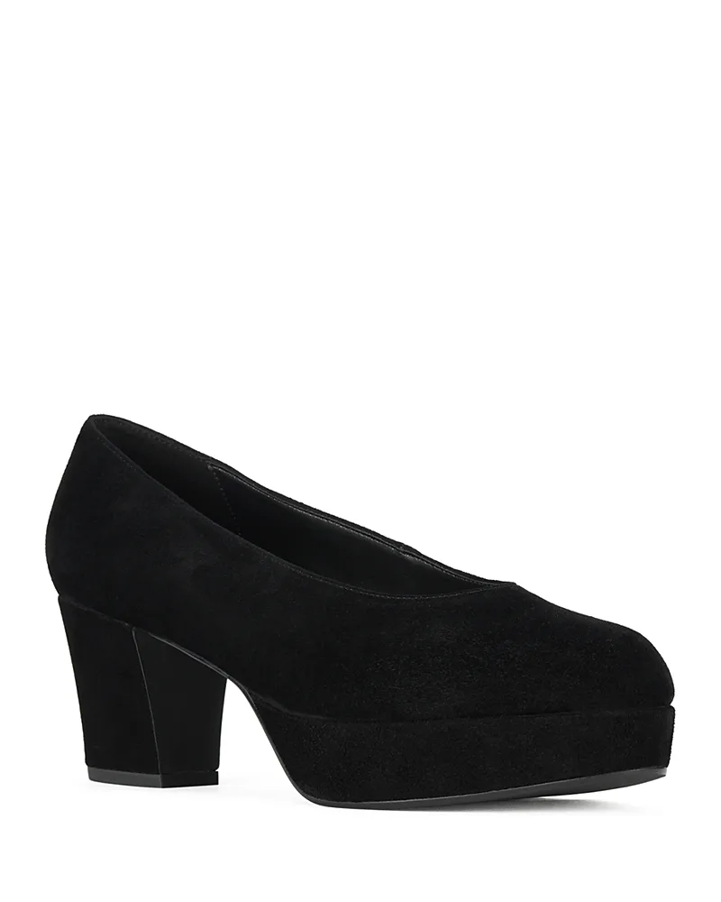 Suede & Leather Platform Pumps by Jeffrey Campbell