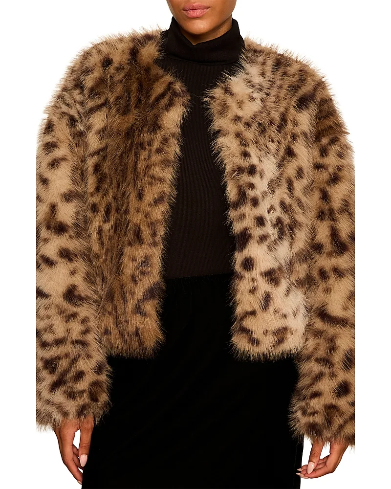 Everest Collarless Faux Fur Jacket by Sanctuary