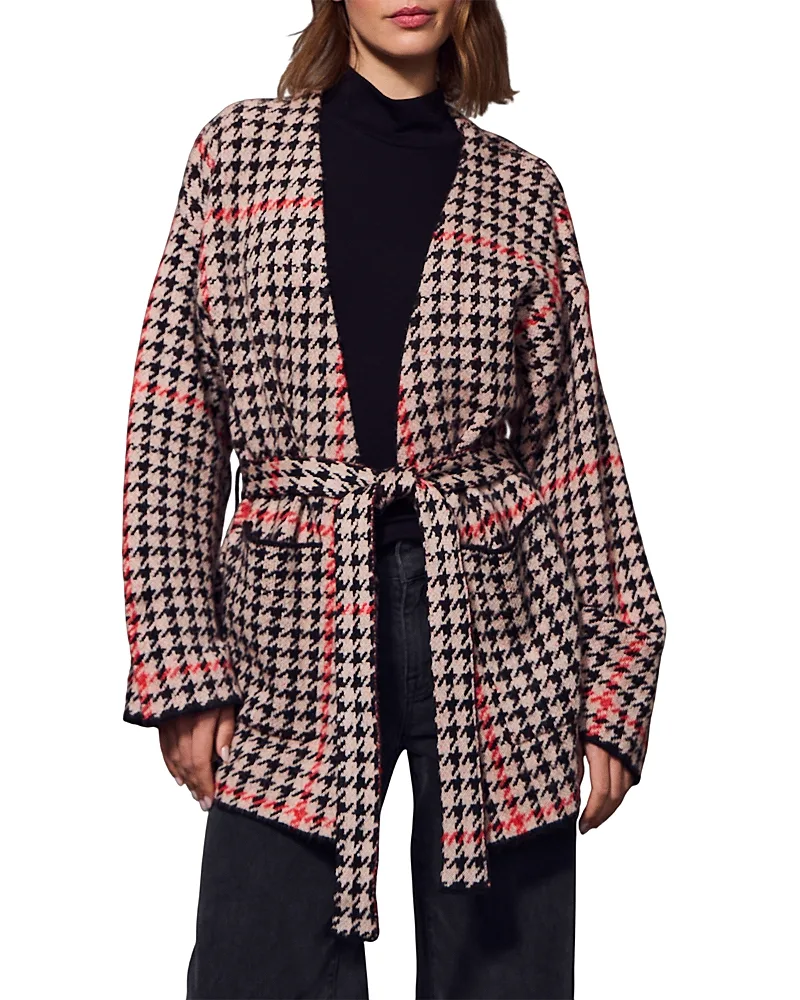 Jacquard Tie Belt Cardigan by Sanctuary