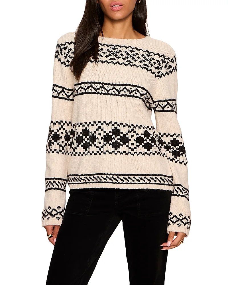 Fair Isle Boat Neck Sweater by Sanctuary