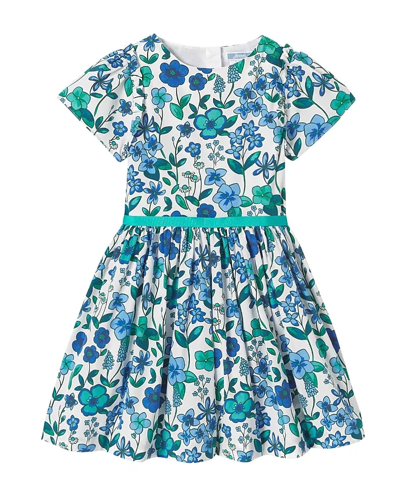 Floral Print Poplin Dress by Jacadi Paris