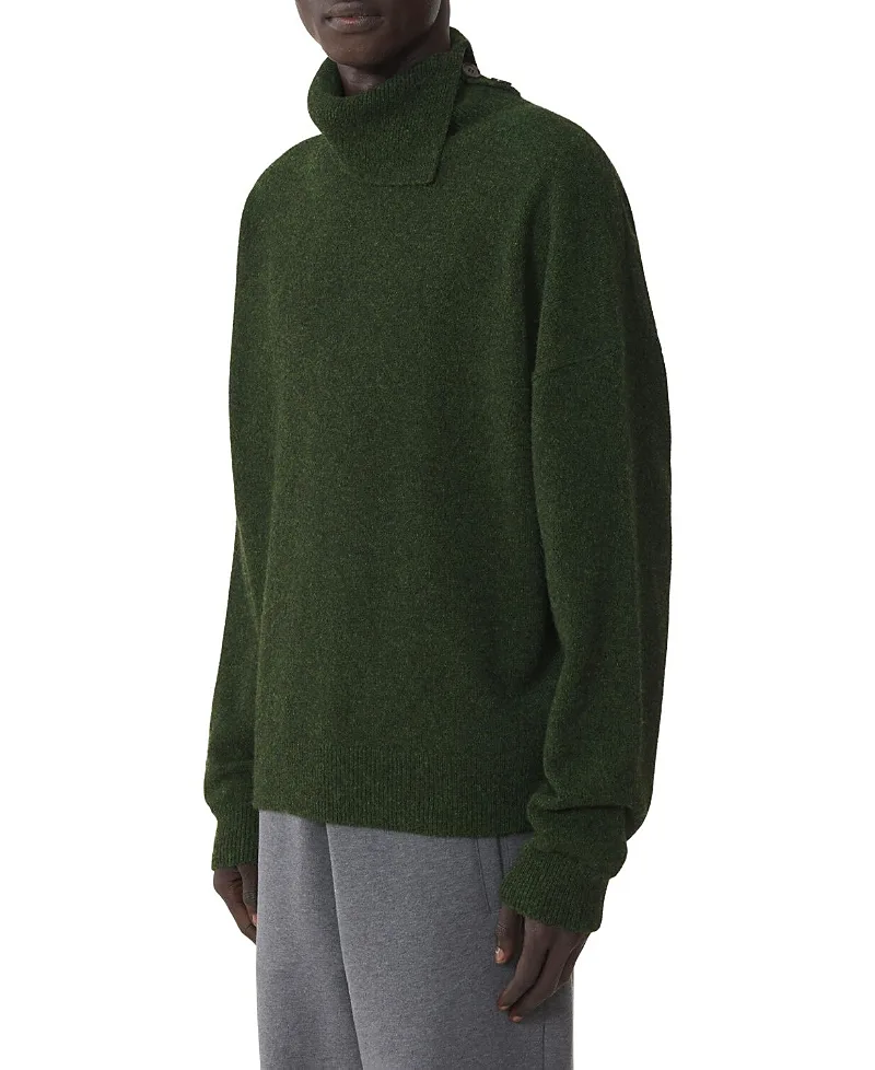 Button-Neck Cashmere Sweater by Lanvin