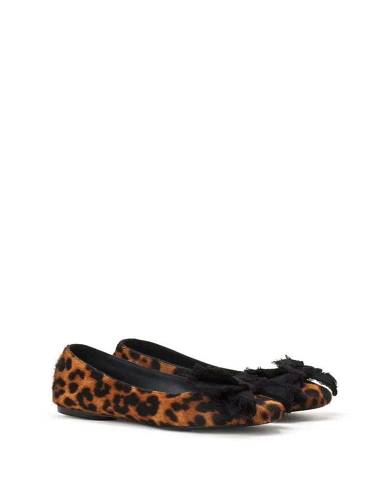 Bow Leopard Pony Ballerina Flats by Lanvin