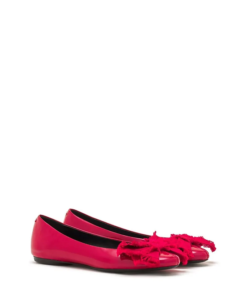 Bow Patent Leather Ballerina Flats by Lanvin