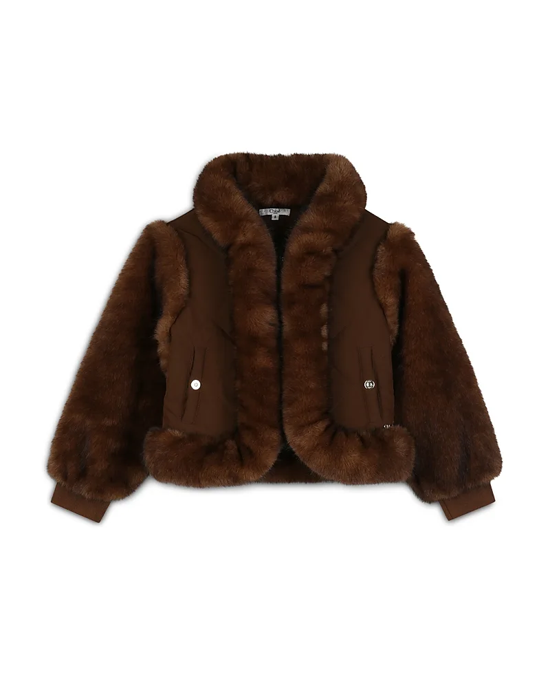 Faux Fur Mixed Media Jacket by Chloé
