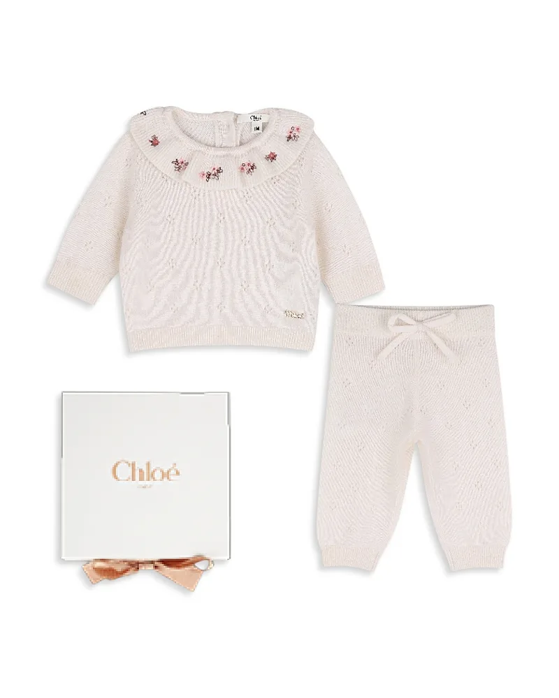 Floral Embroidered Pullover & Trousers Set by Chloé