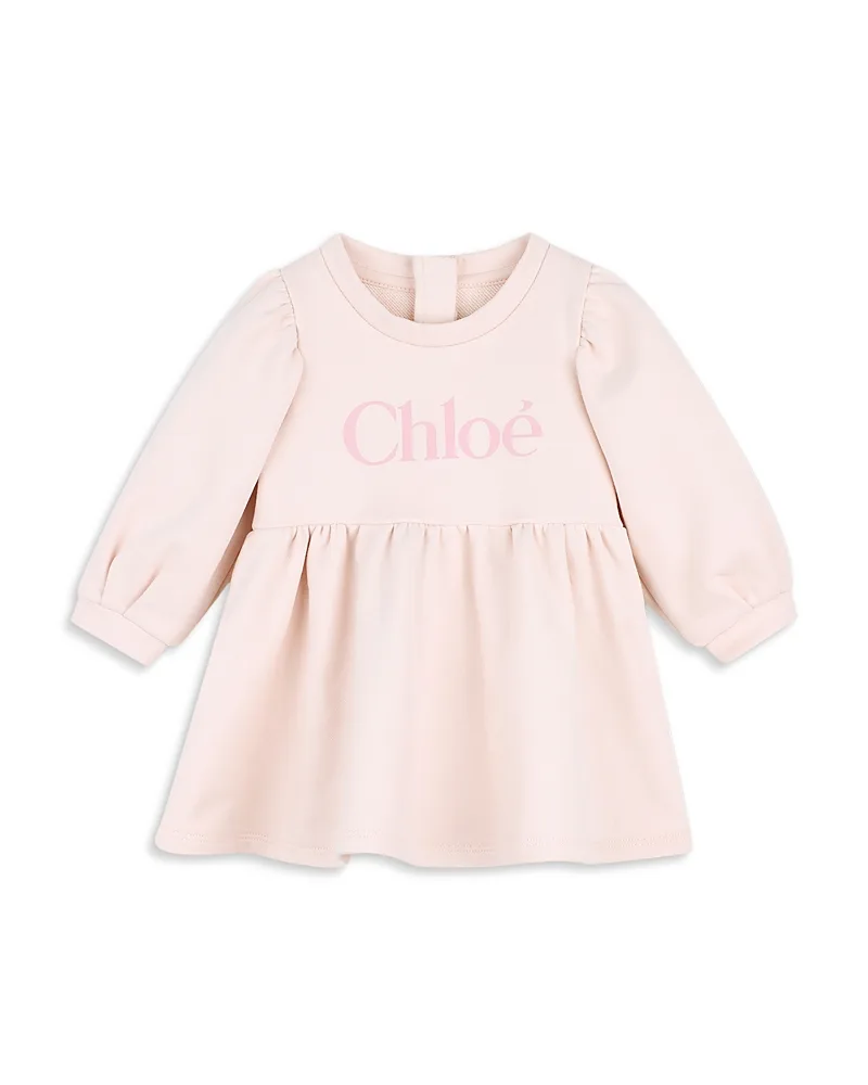 Cotton Crewneck Puff Sleeve Dress by Chloé