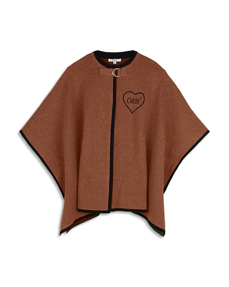 Logo Embroidered Cape by Chloé
