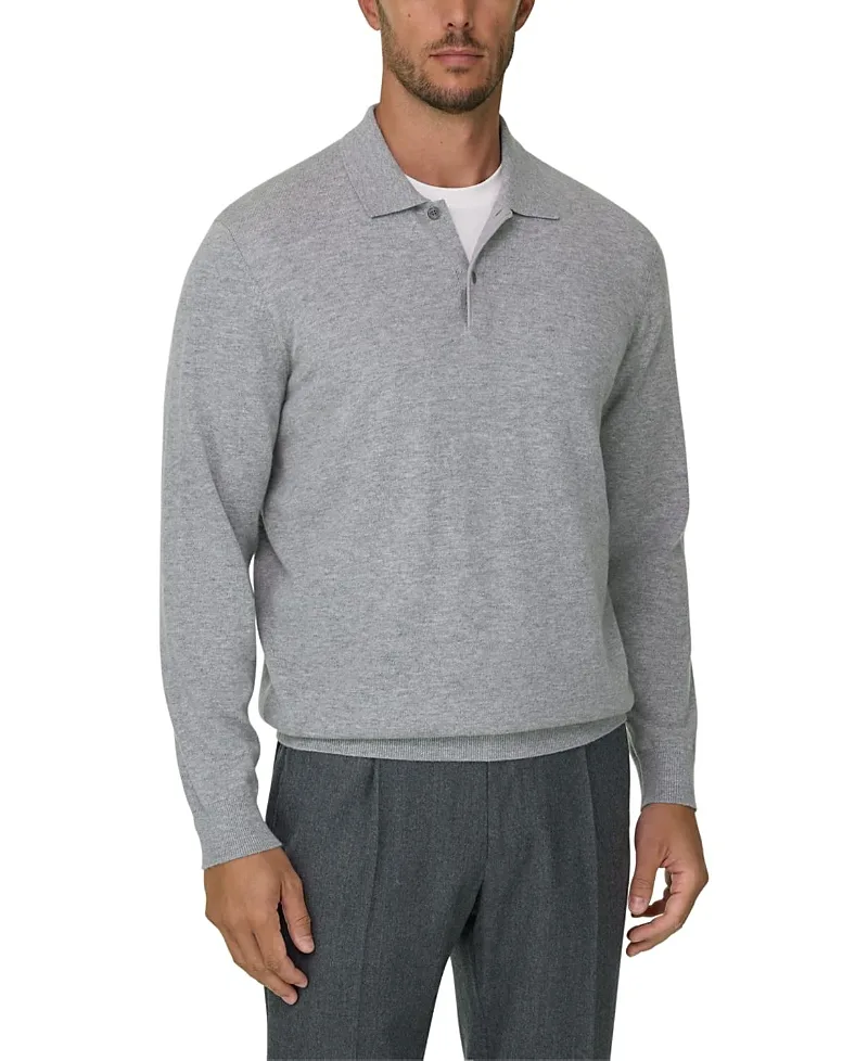 Knitted Cashmere Wool Polo Shirt by Boggi Milano