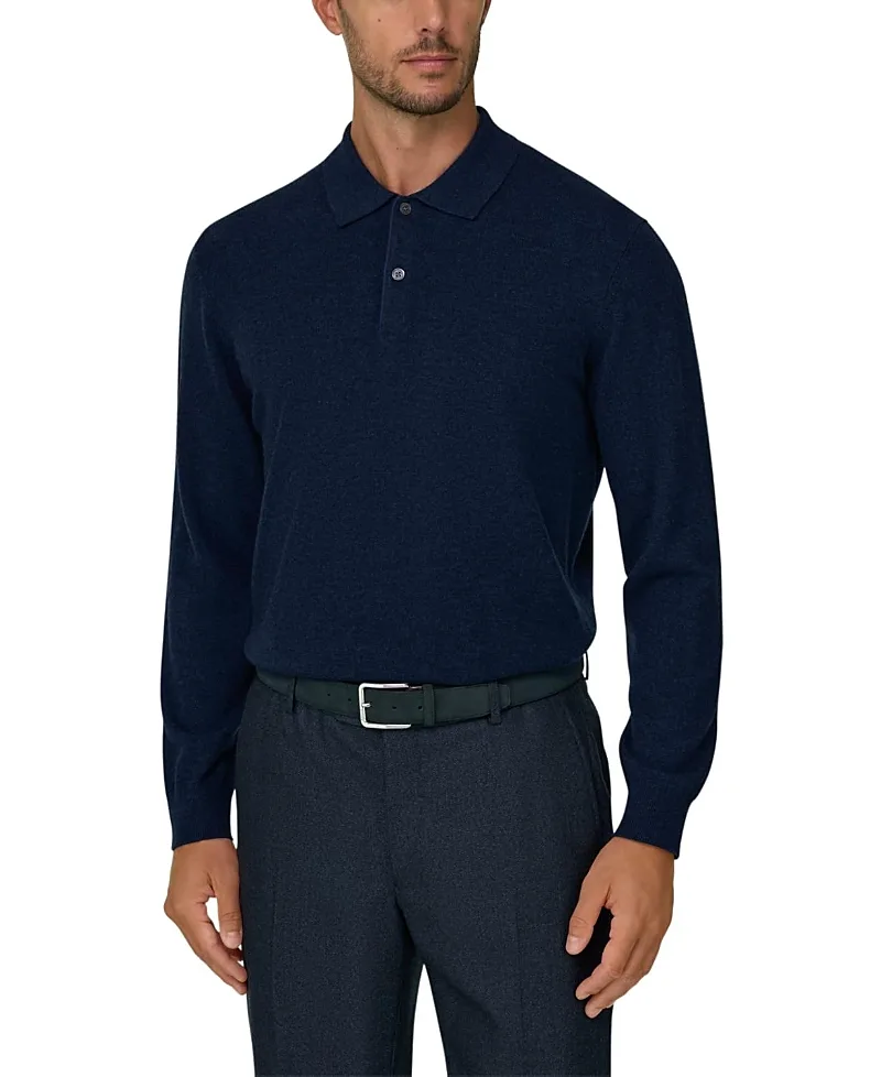 Knitted Cashmere Wool Polo Shirt by Boggi Milano