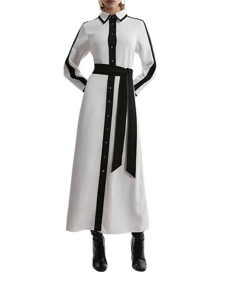 Petite Belted Midi Shirt Dress by Karen Millen
