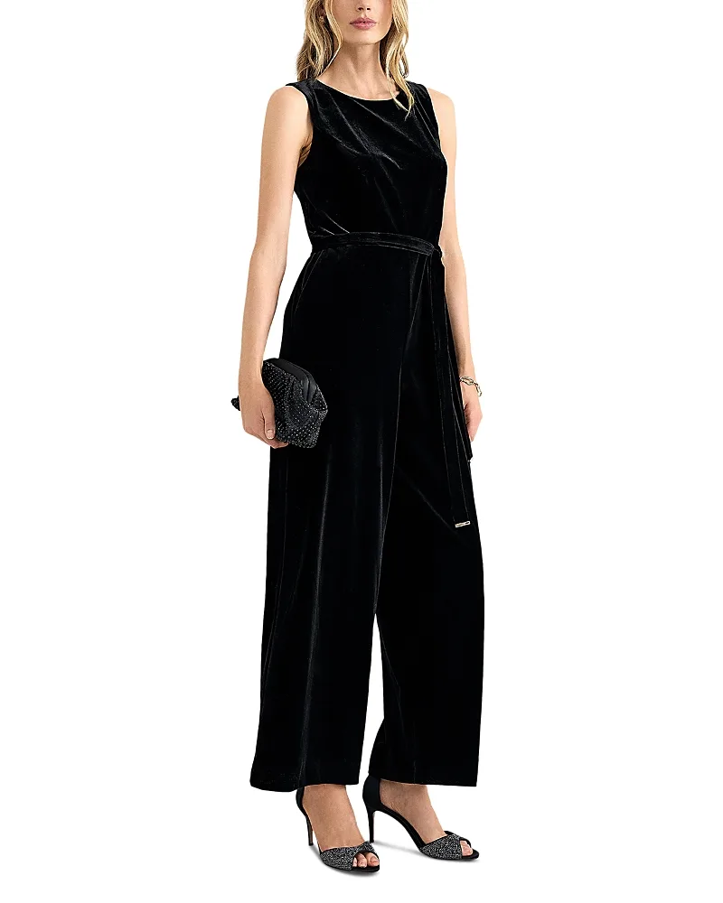 Marta Sleeveless Velvet Jumpsuit by Phase Eight