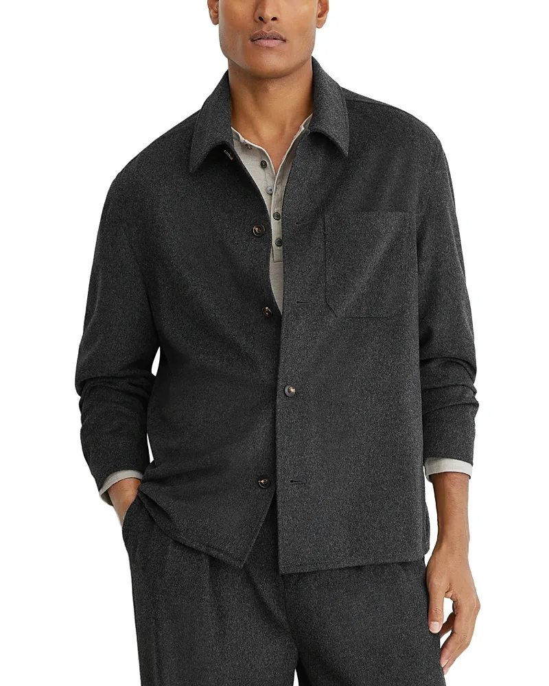 Collin Brushed Pocket Overshirt by Reiss
