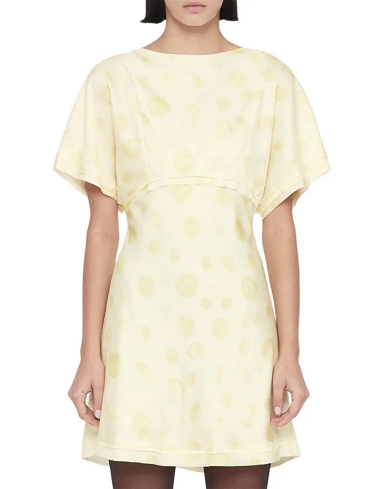 Serra Silk Blend Jacquard Mini Dress by AllSaints