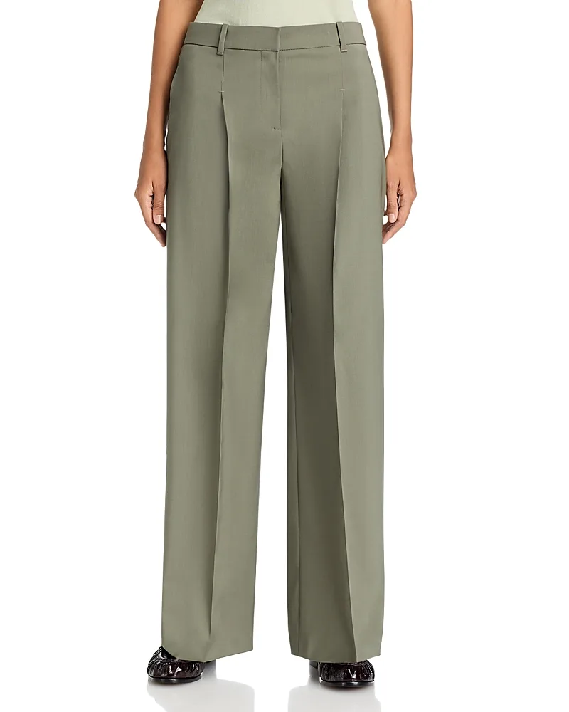 Tiana Wool Pleated Wide Leg Pants by Hugo Boss