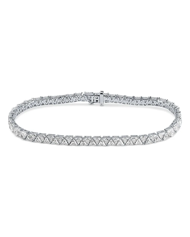 Luxe Collection Certified Lab Grown Diamond Trilliant Cut Tennis Bracelet in 14K White Gold, 11.0 Tcw by Bloomingdales Fine Collection