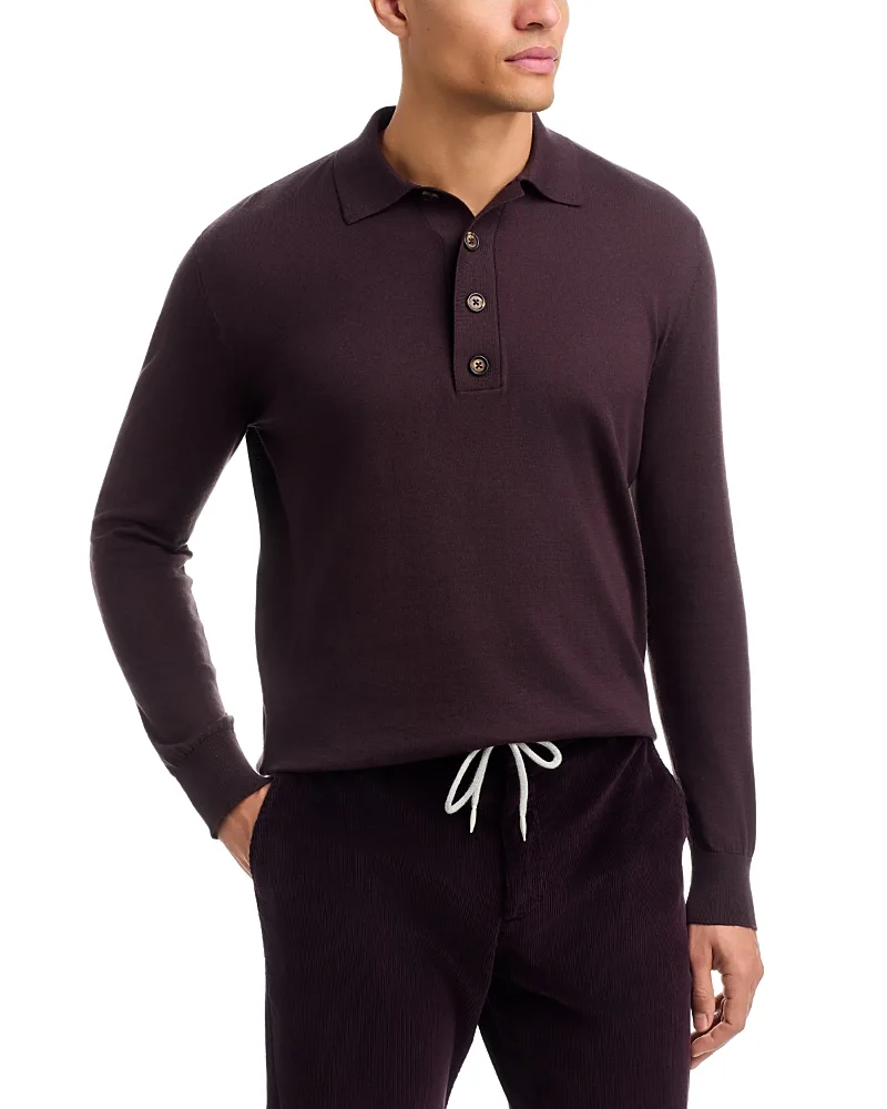 Cotton & Cashmere Knit Slim Fit Sweater Polo by Eleventy