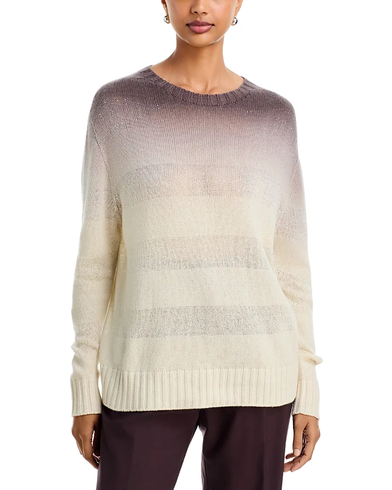 Gradient Striped Oversized Crewneck Sweater by Fabiana Filippi