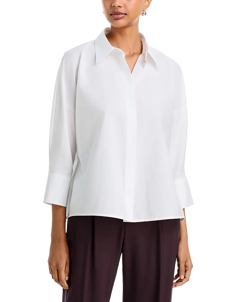 Coccinella Cotton Poplin 3/4 Sleeve Shirt by Fabiana Filippi