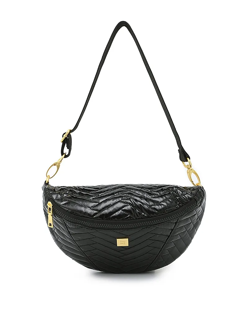 Moto Quilted Shoulder Bag by Think Royln