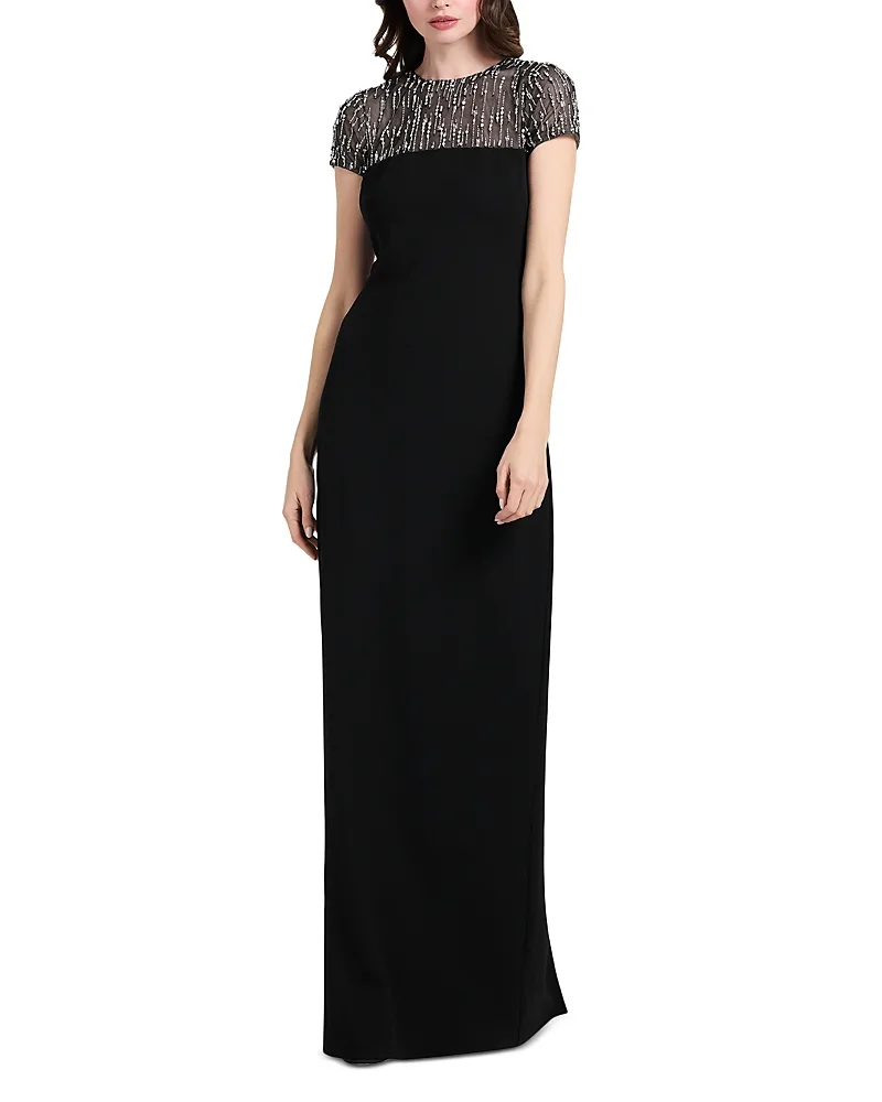 Crystal Illusion Yoke Dress by Emily Shalant