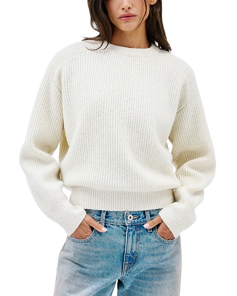 Florence Ribbed Merino Wool Crewneck Sweater by SLVRLAKE