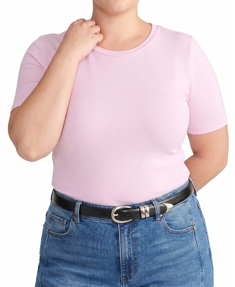 Cloud Rib Crew Neck Tee by Universal Standard
