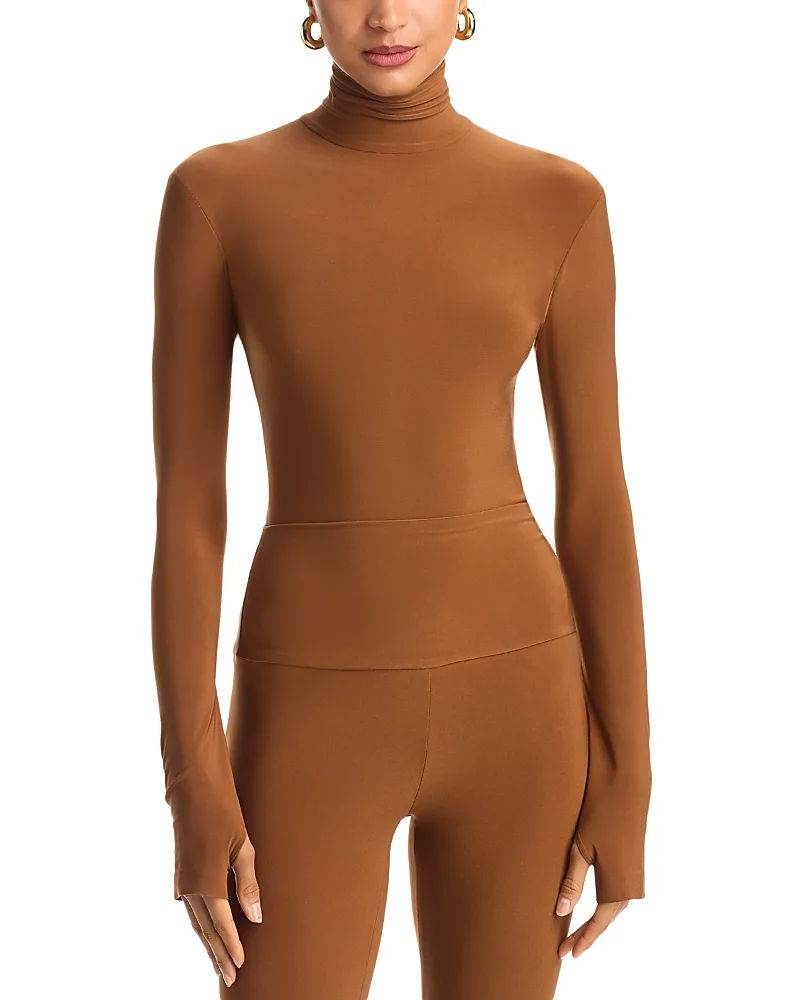 Slim Long Sleeve Turtleneck Top by Norma Kamali