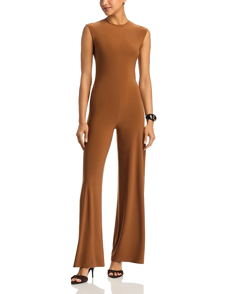 Sleeveless Crewneck Wide Leg Jumpsuit by Norma Kamali
