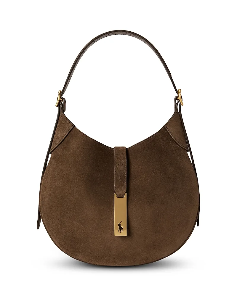 Polo Id Small Suede Shoulder Bag by Polo Ralph Lauren
