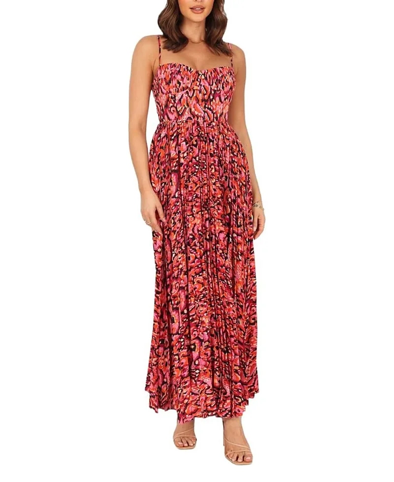 Achanti Pleated Maxi Dress by Petal And Pup