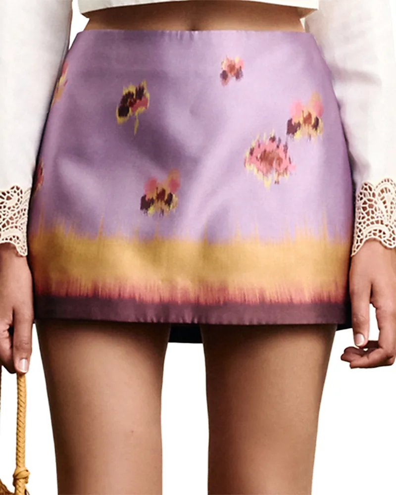 Ellis Matte Satin Mini Skirt by Alemais
