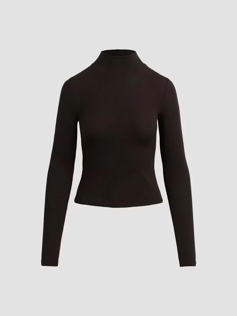 Ribbed Turtleneck Top by Favorite Daughter