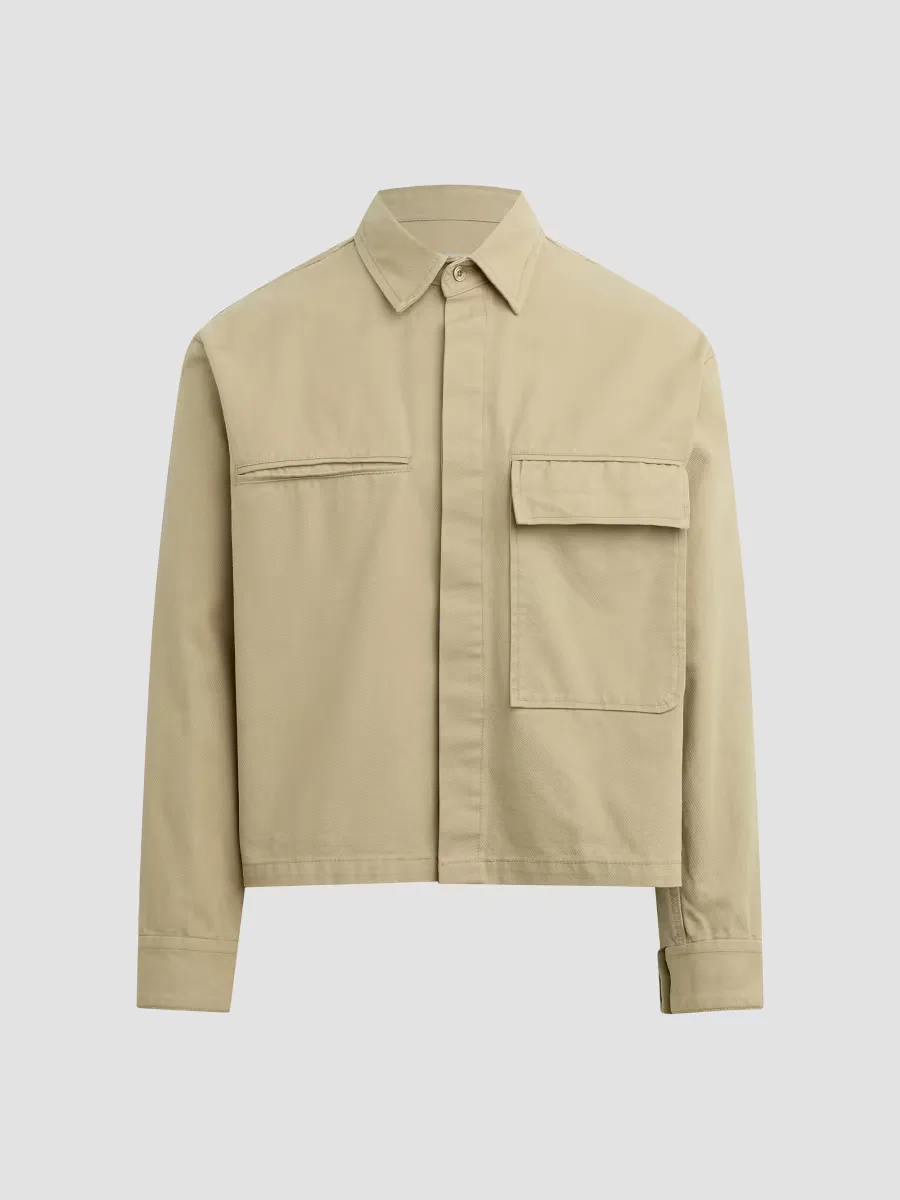 Cotton Twill Pocket Shirt Jacket by Hudson Jeans
