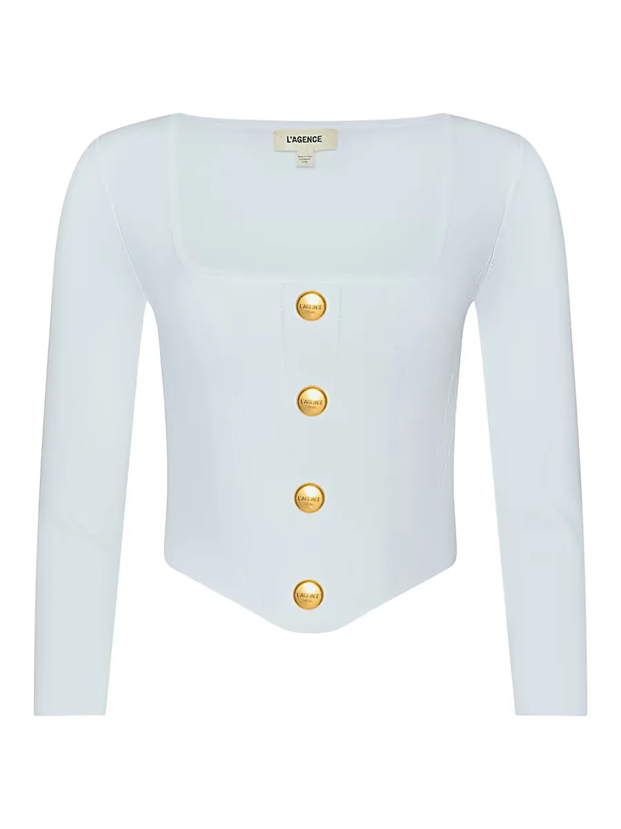 Sasha Compact Knit Corset Top by L'AGENCE