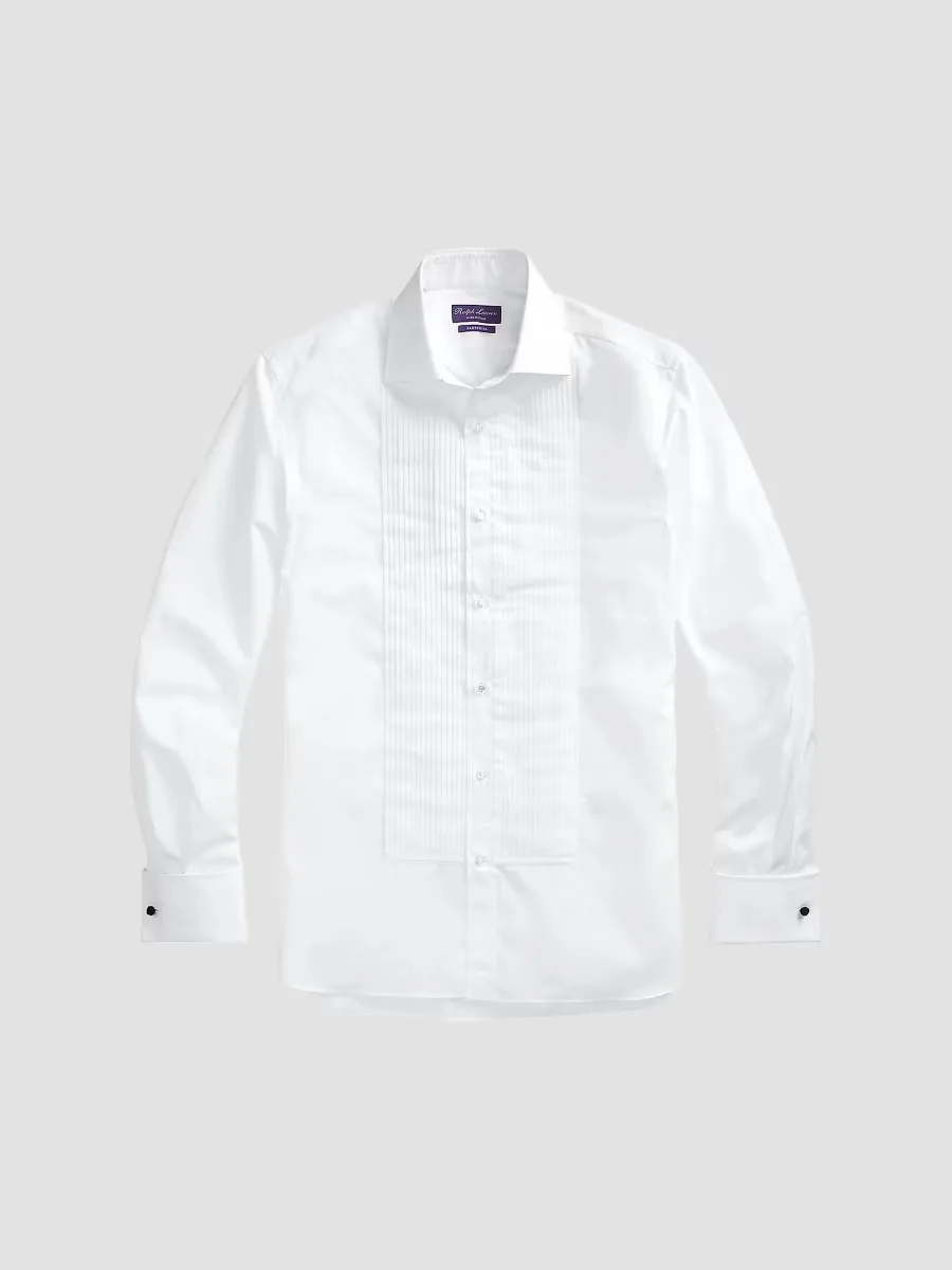 Purple Label Aston Poplin Tuxedo Shirt by Ralph Lauren