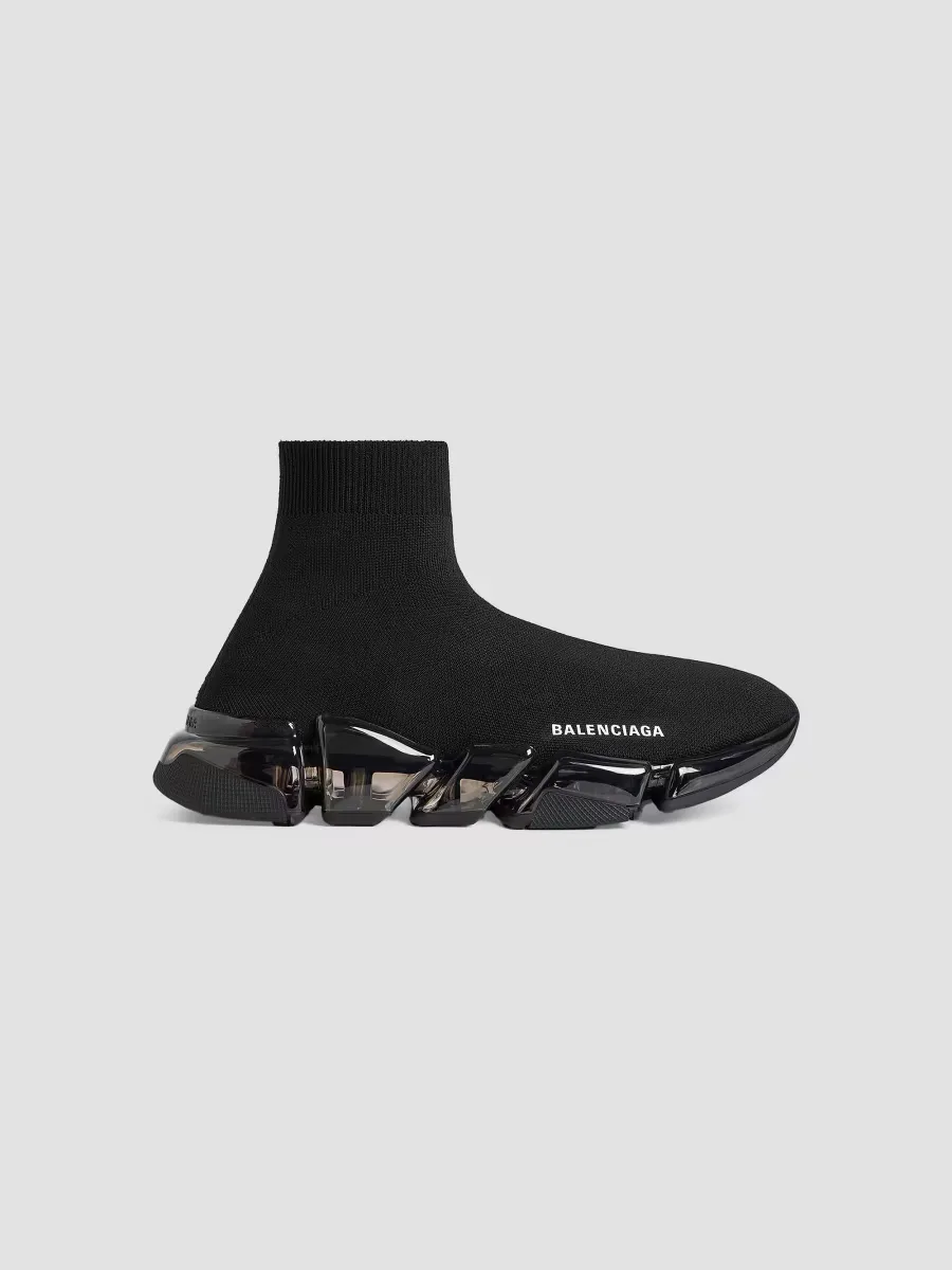 Speed 2.0 Full Clear Sole Knit Sneakers by Balenciaga