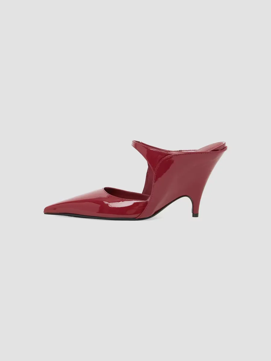 Jasir 95MM Patent Leather Stiletto Mules by Ferragamo