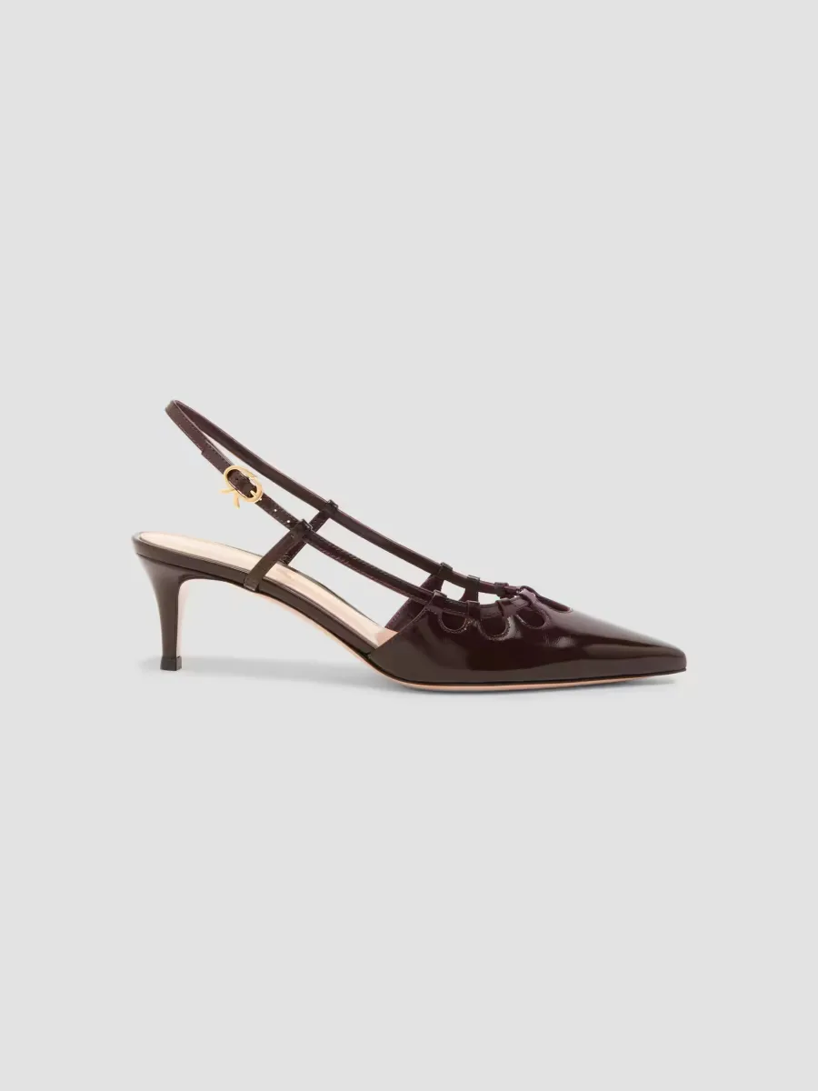 Nuit 55MM Leather Slingback Pumps by Gianvito Rossi