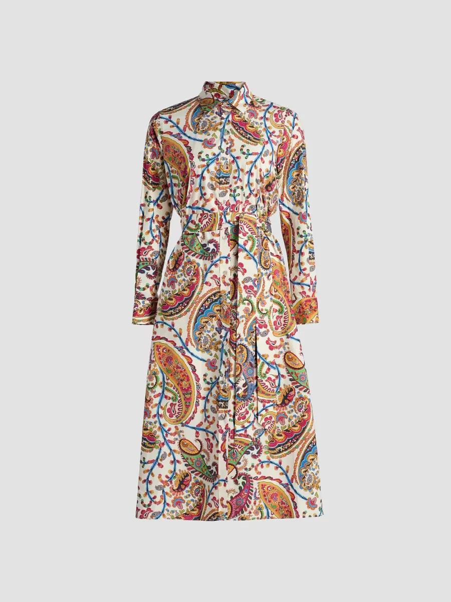 Paisley Print Cotton Shirtdress by ETRO