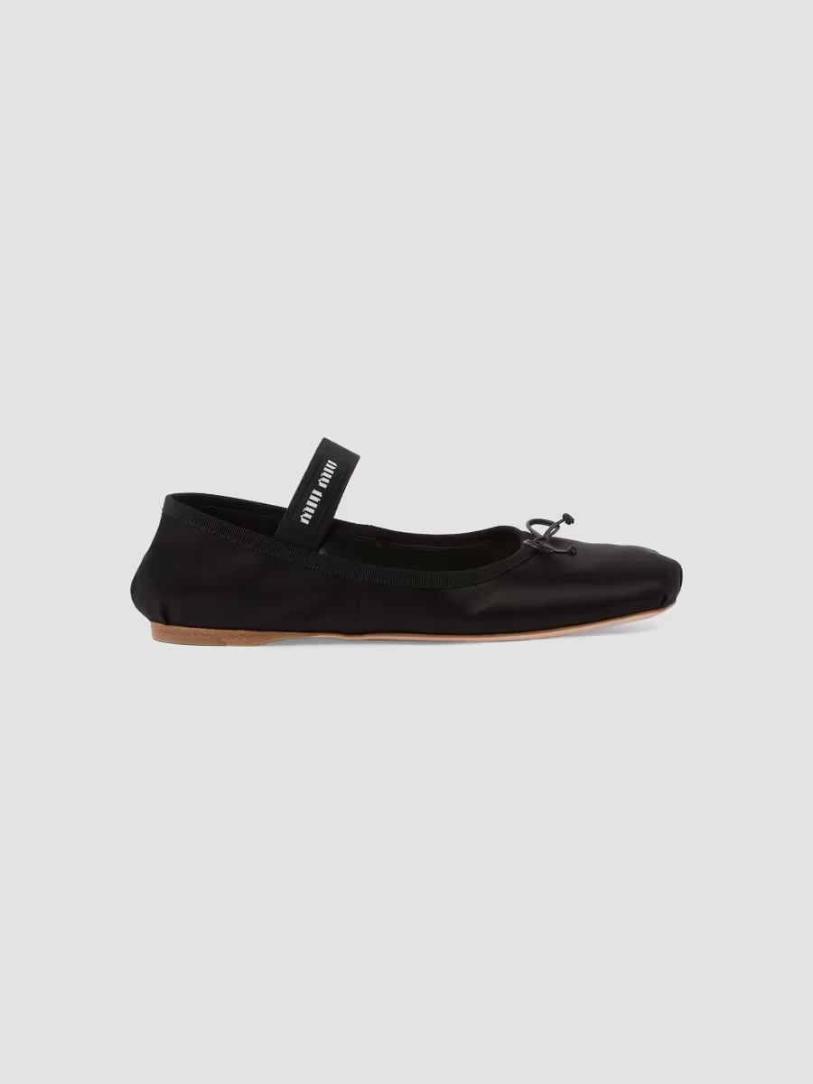 Satin Ballerinas by Miu Miu