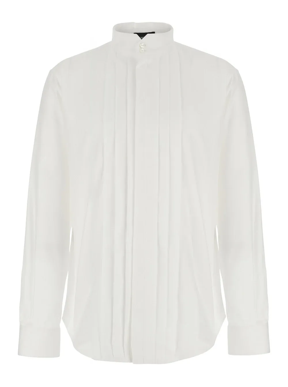 Embroidered Logo Cotton Shirt by Emporio Armani