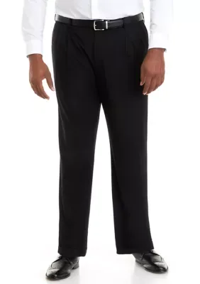 Cross Hatch Pleated Pants by Savane