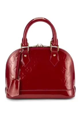 Louis Vuitton Vernis Alma BB Burgundy by What Goes Around Comes Around