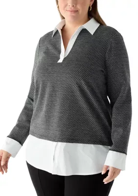 Two-for-One Knit Top by Jones New York