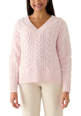Long Sleeve V-Neck Sweater by Olive  Oak