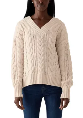 Long Sleeve V-Neck Sweater by Olive  Oak