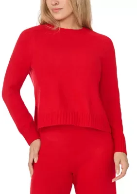 Long Sleeve Boat Neck Athleisure Sweater by Vince Camuto